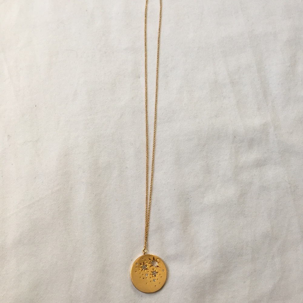 Gold Necklace With Jewel Stars